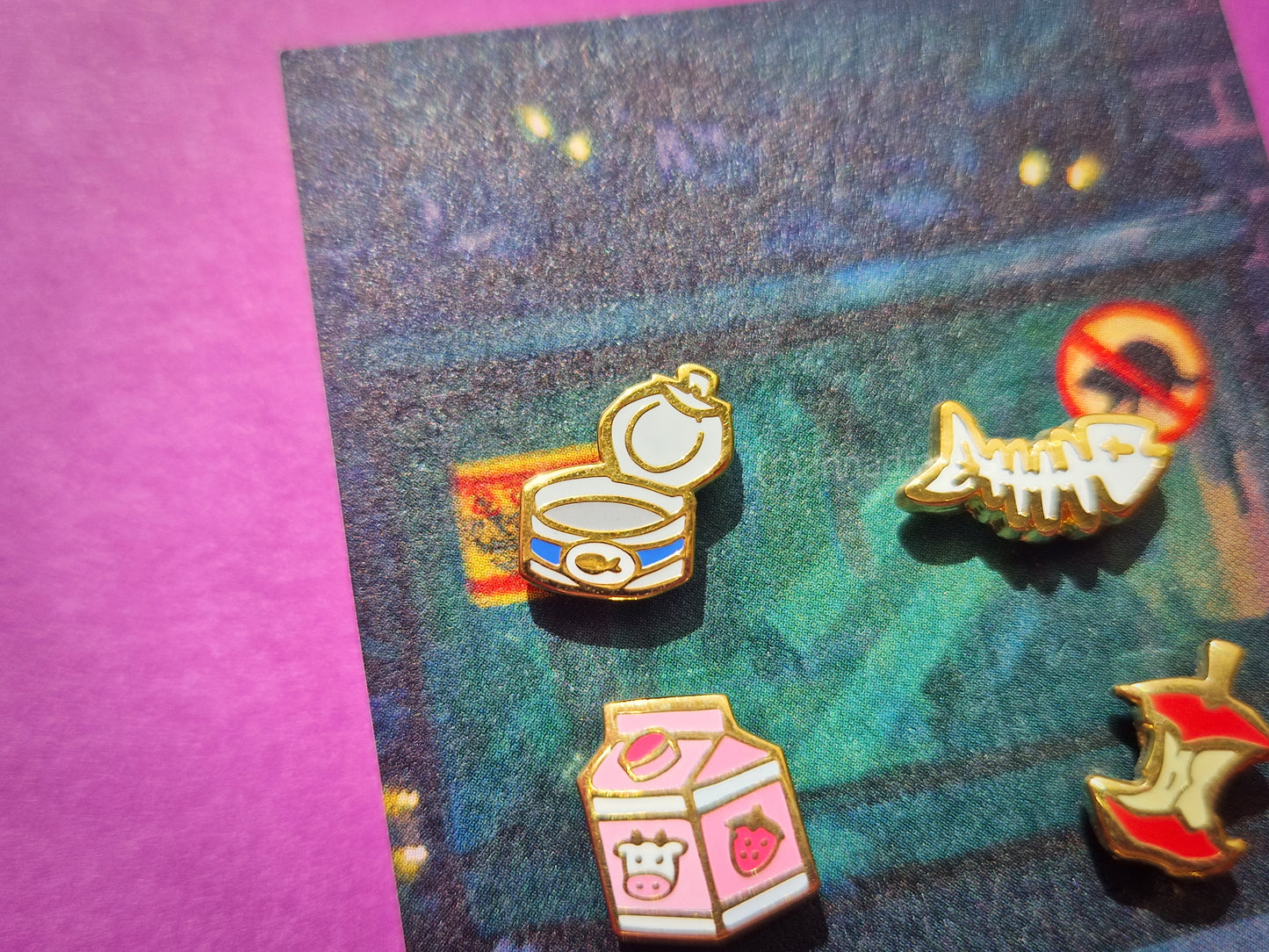 Garbage Themed Mini Pin Set - Hard Enamel Board Filler Pins - Extrashvaganza