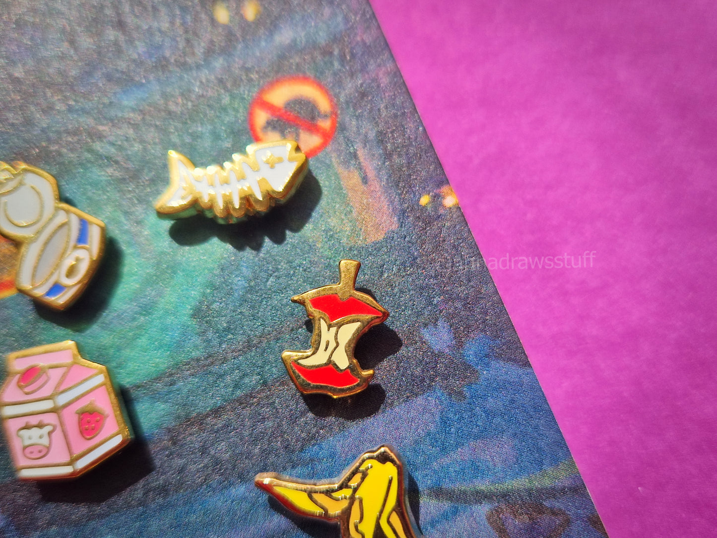Garbage Themed Mini Pin Set - Hard Enamel Board Filler Pins - Extrashvaganza