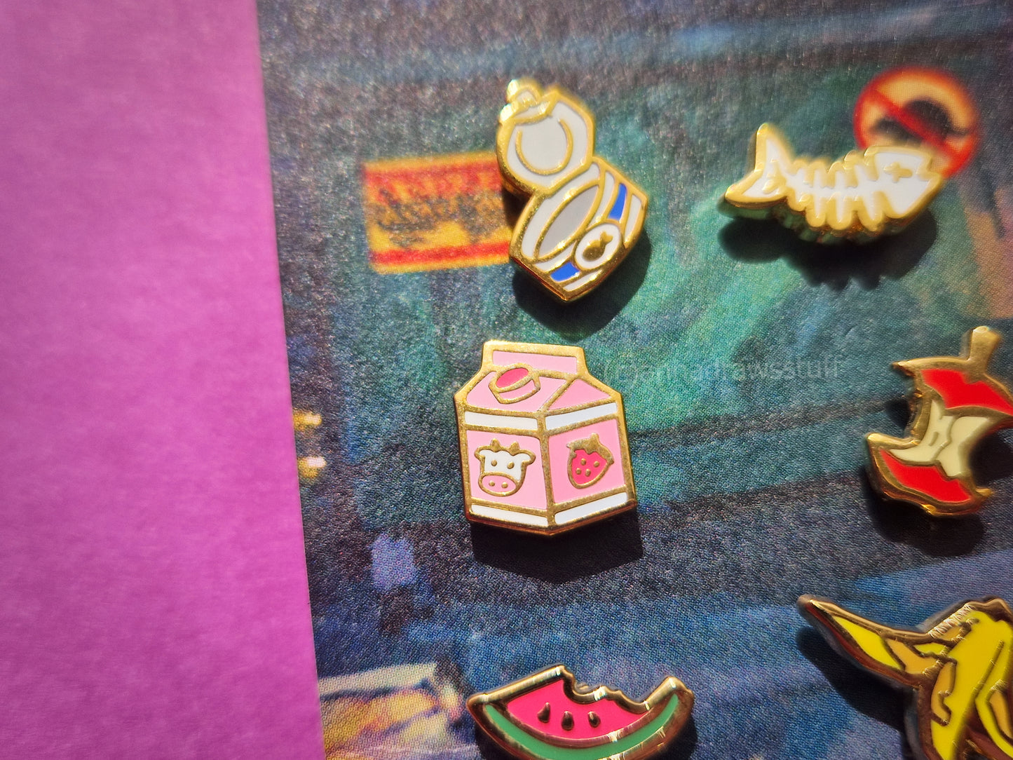 Garbage Themed Mini Pin Set - Hard Enamel Board Filler Pins - Extrashvaganza