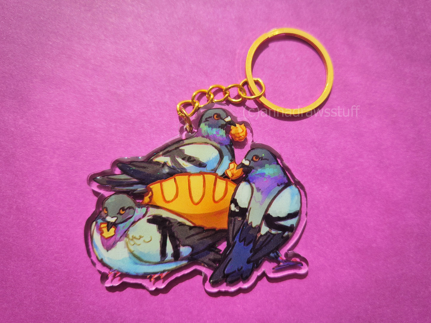 Bread Pigeons Keychain