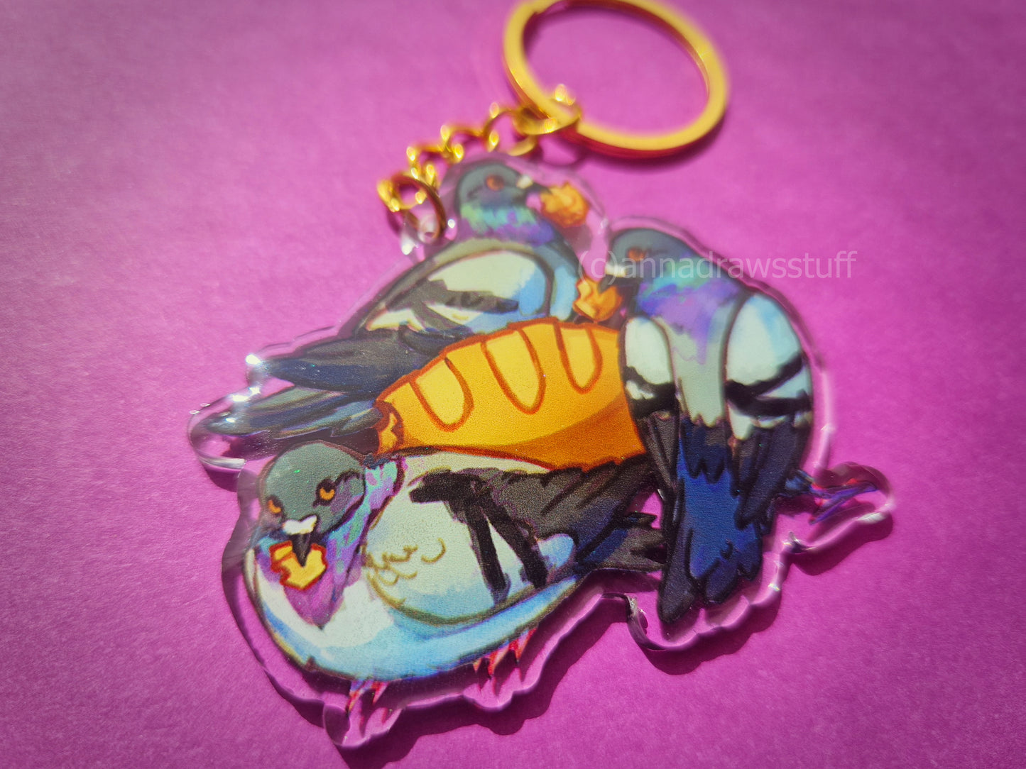 Bread Pigeons Keychain