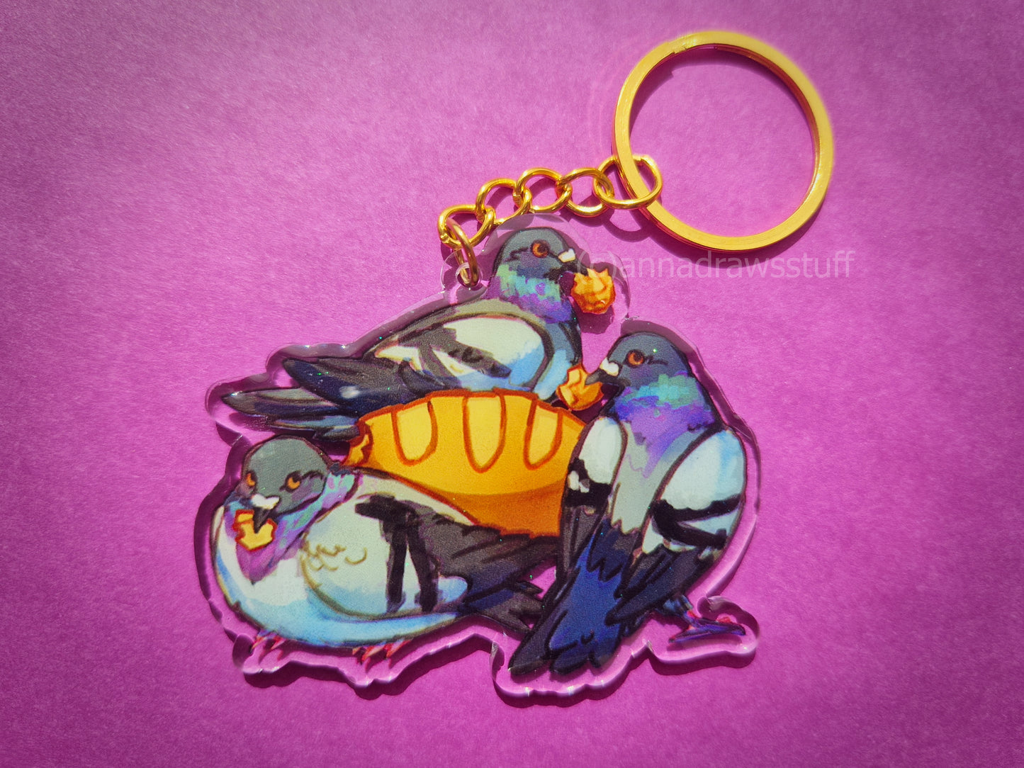 Bread Pigeons Keychain