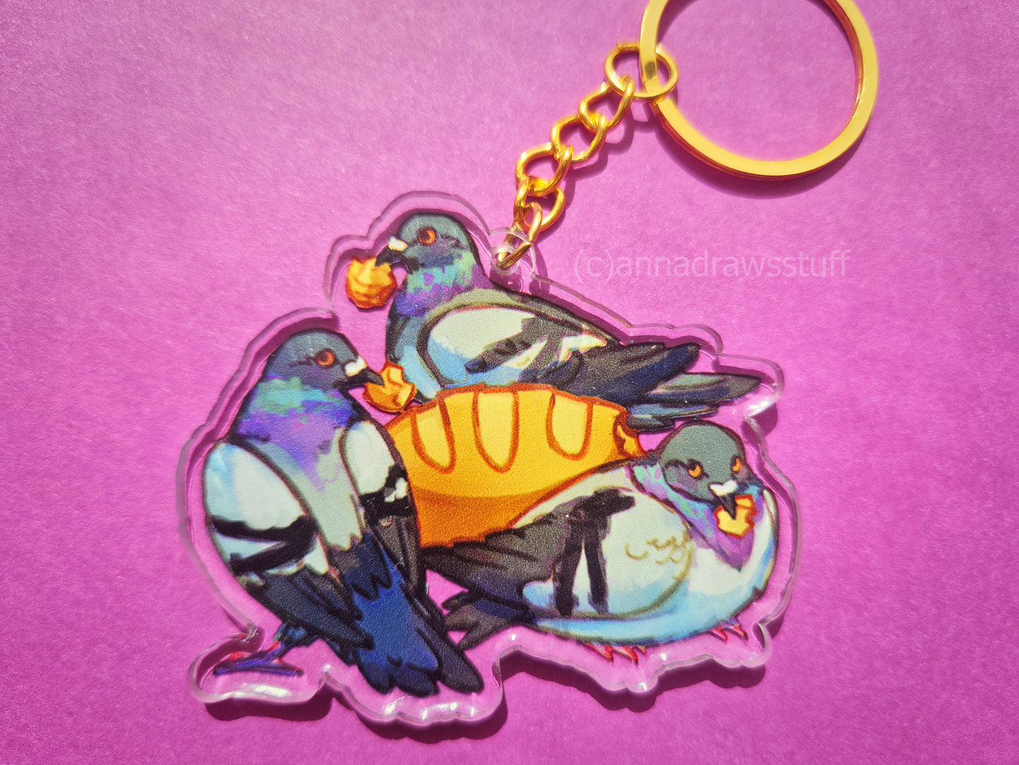 Bread Pigeons Keychain