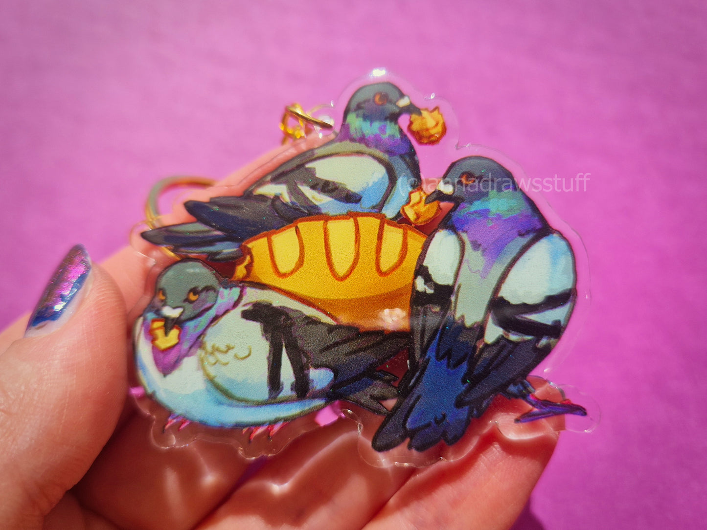 Bread Pigeons Keychain