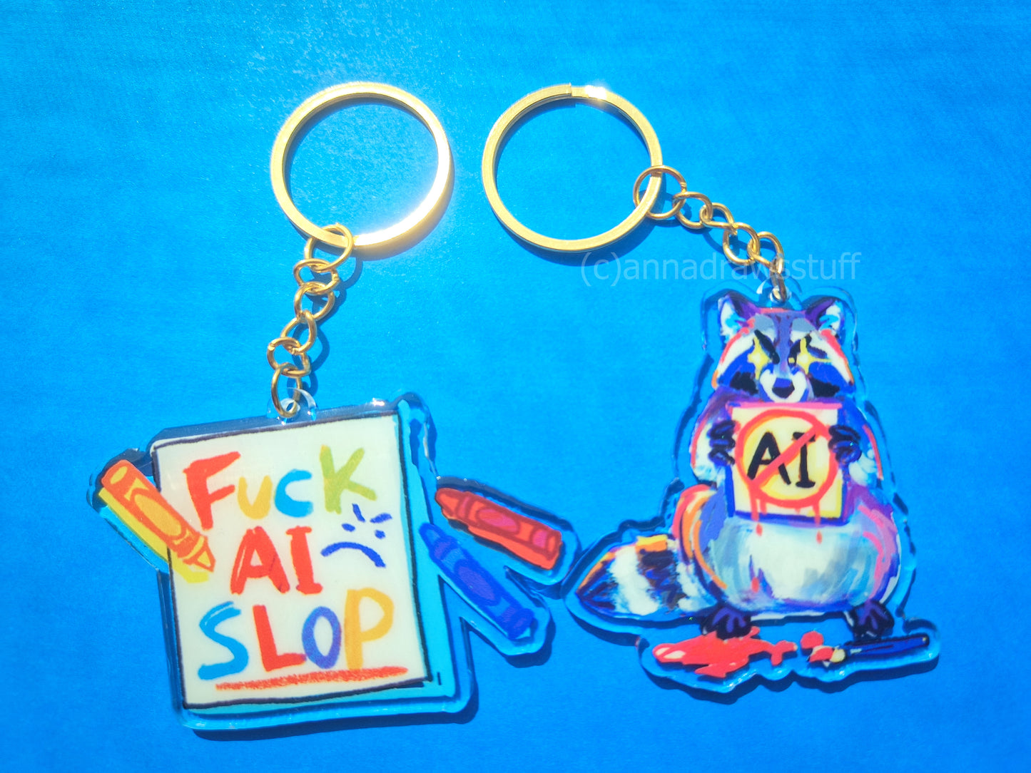 Anti AI Keychains