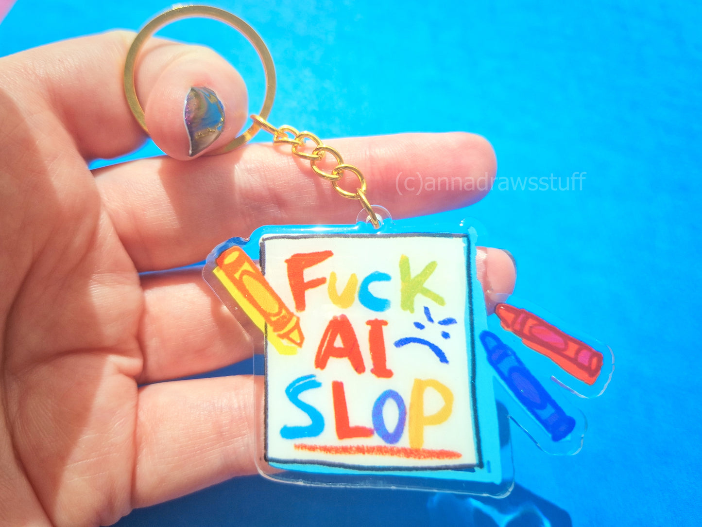 Anti AI Keychains