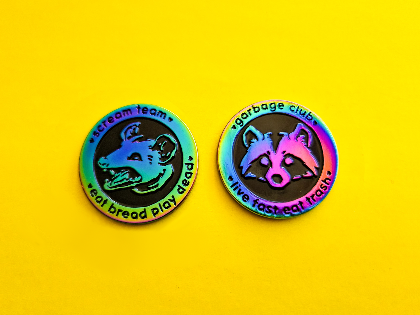 (Rainbow) Trash Troupe (Both Pins) - Enamel Pins