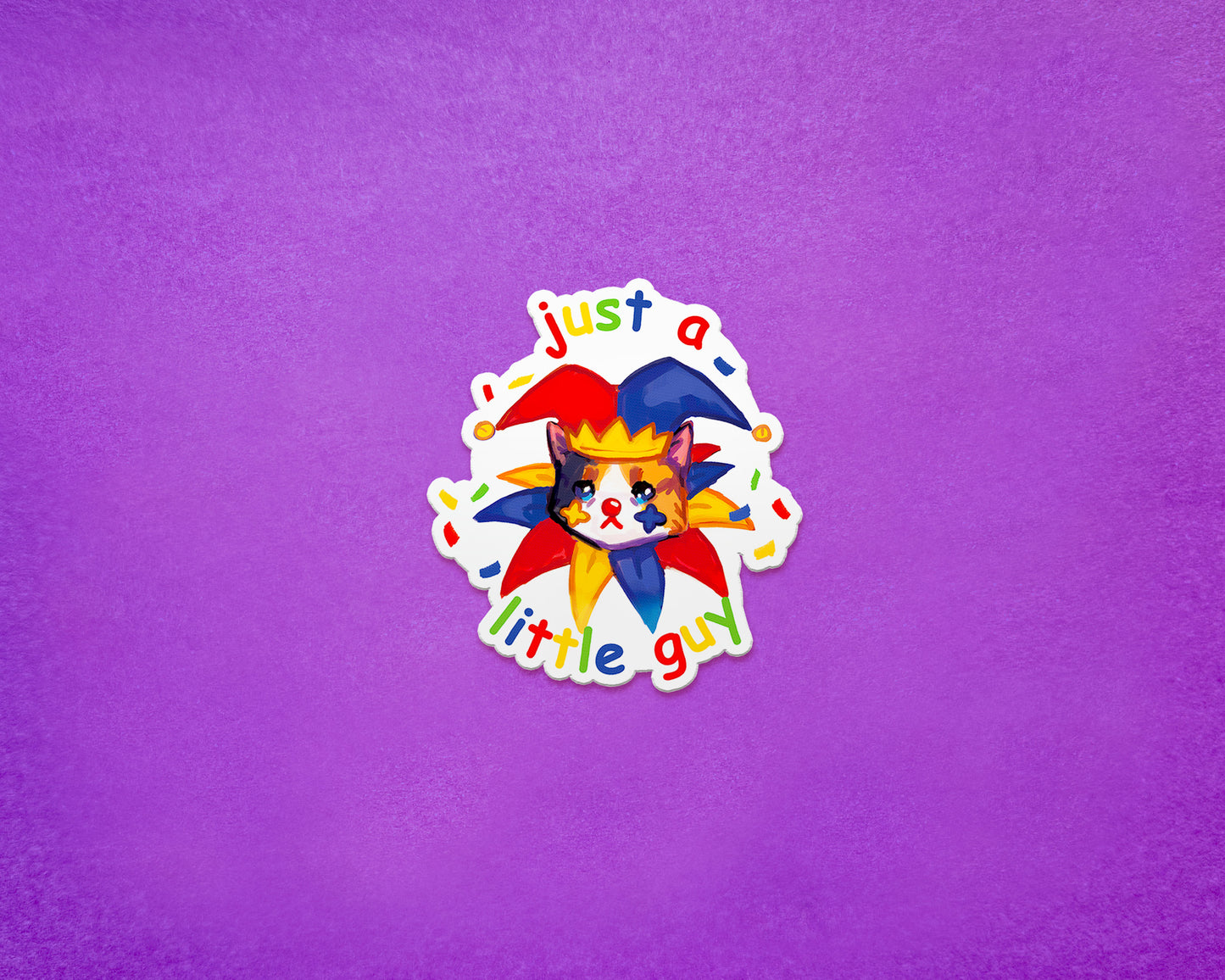 Clown Cat Stickers - Waterproof Vinyl Stickers