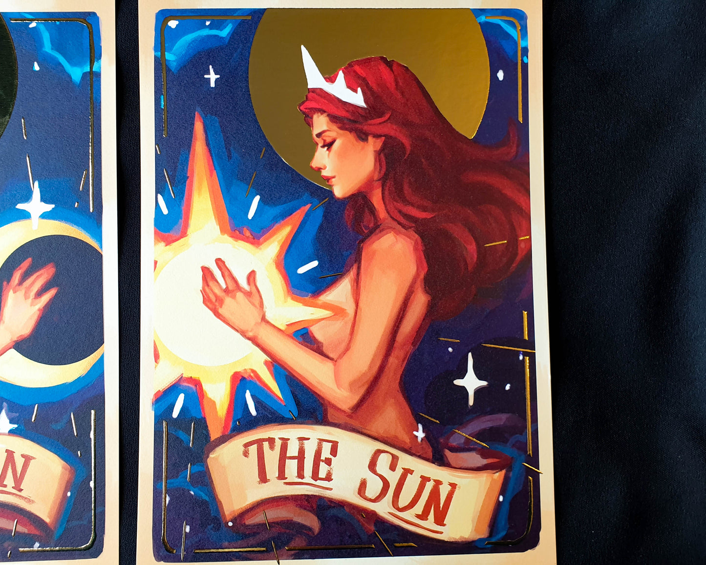 Sun and Moon - A4 Gold Foil Prints