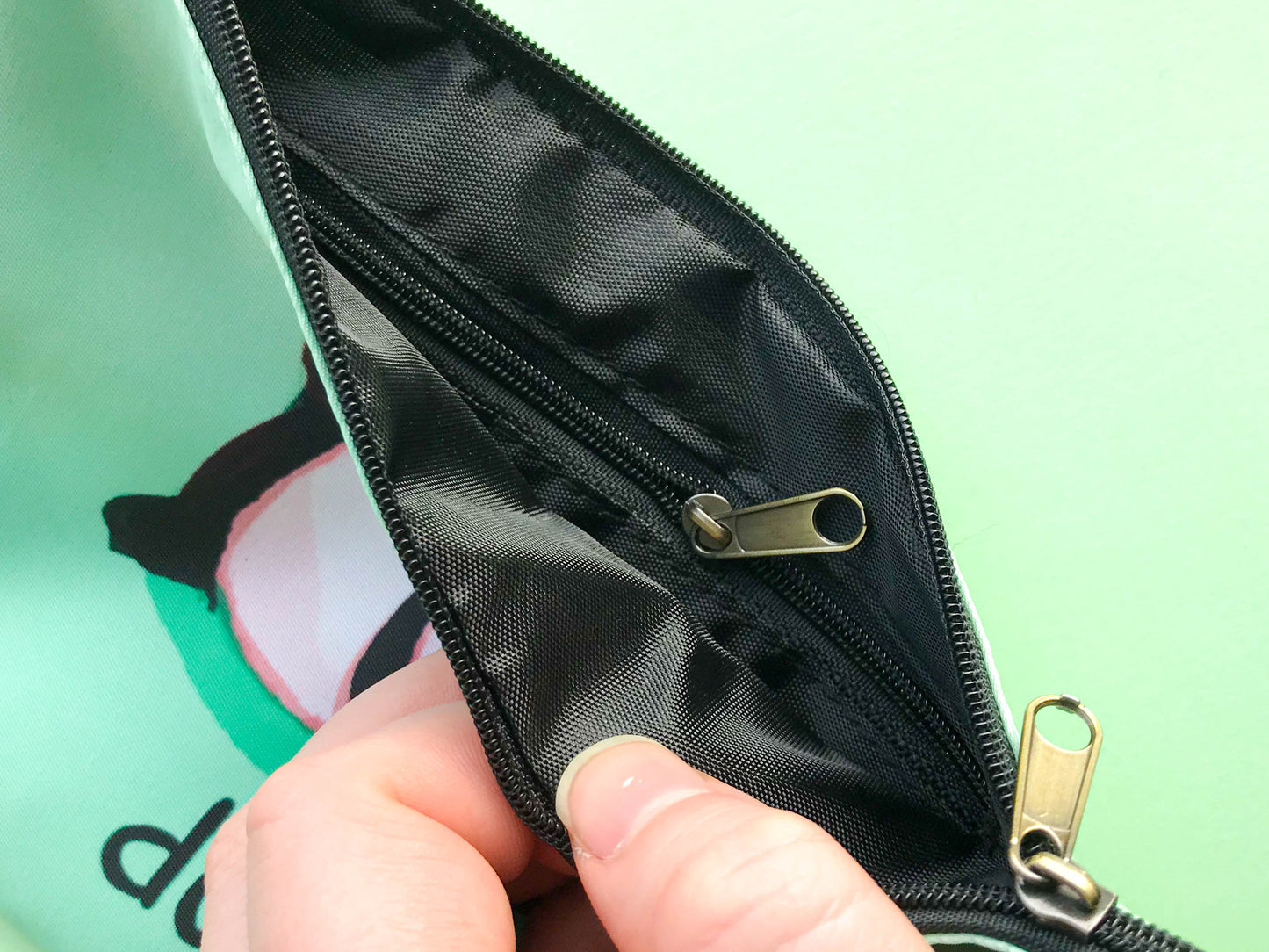 Dumb Panda Pencil Case - Zipper Bag for Cosmetics or Stationery