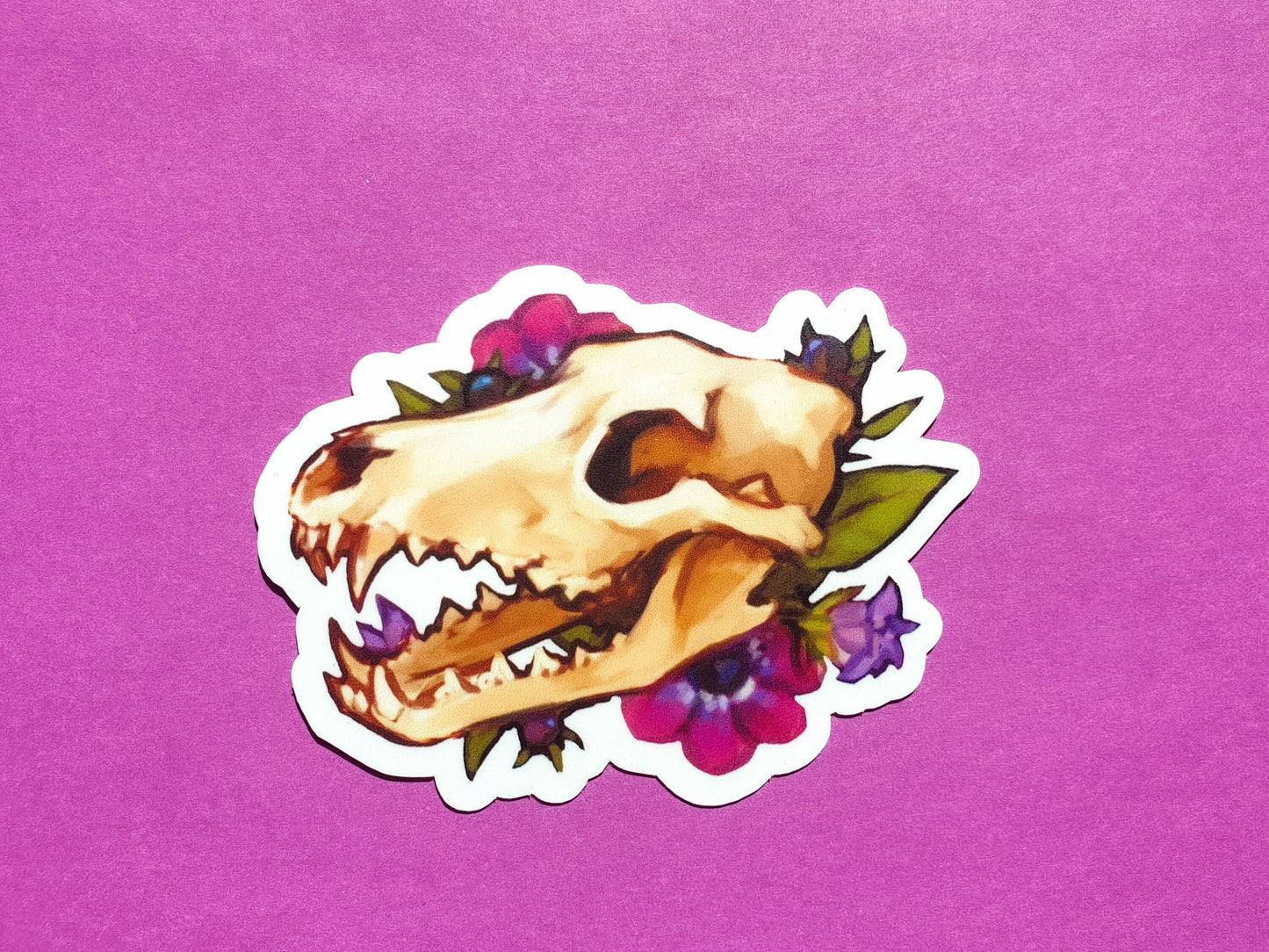Animal Skulls and Flowers - Weatherproof Vinyl Stickers