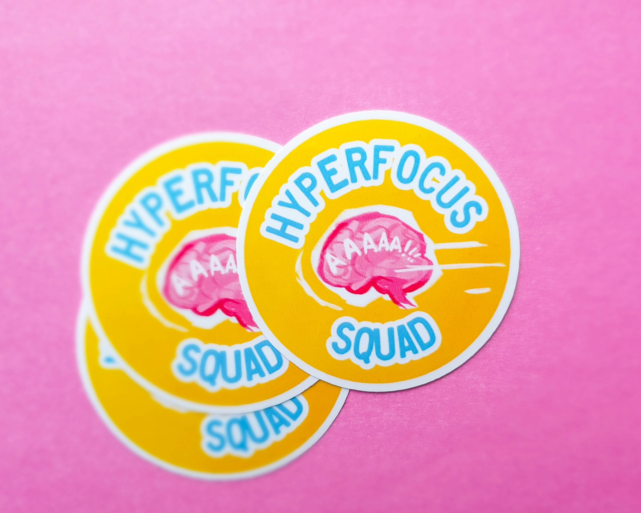 Fun Adhd Sticker ADHD sticker pack - 4 Matte Vinyl Stickers – annadrawsstuff