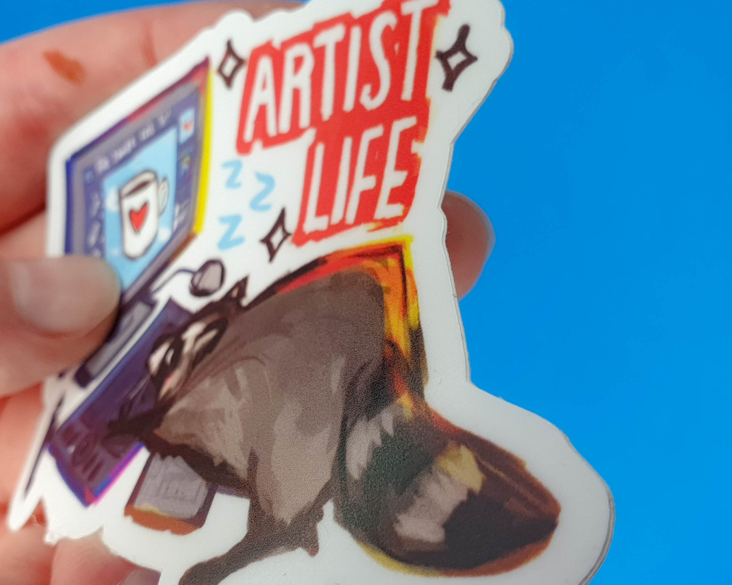 Artist Raccoons - Weatherproof Vinyl Stickers