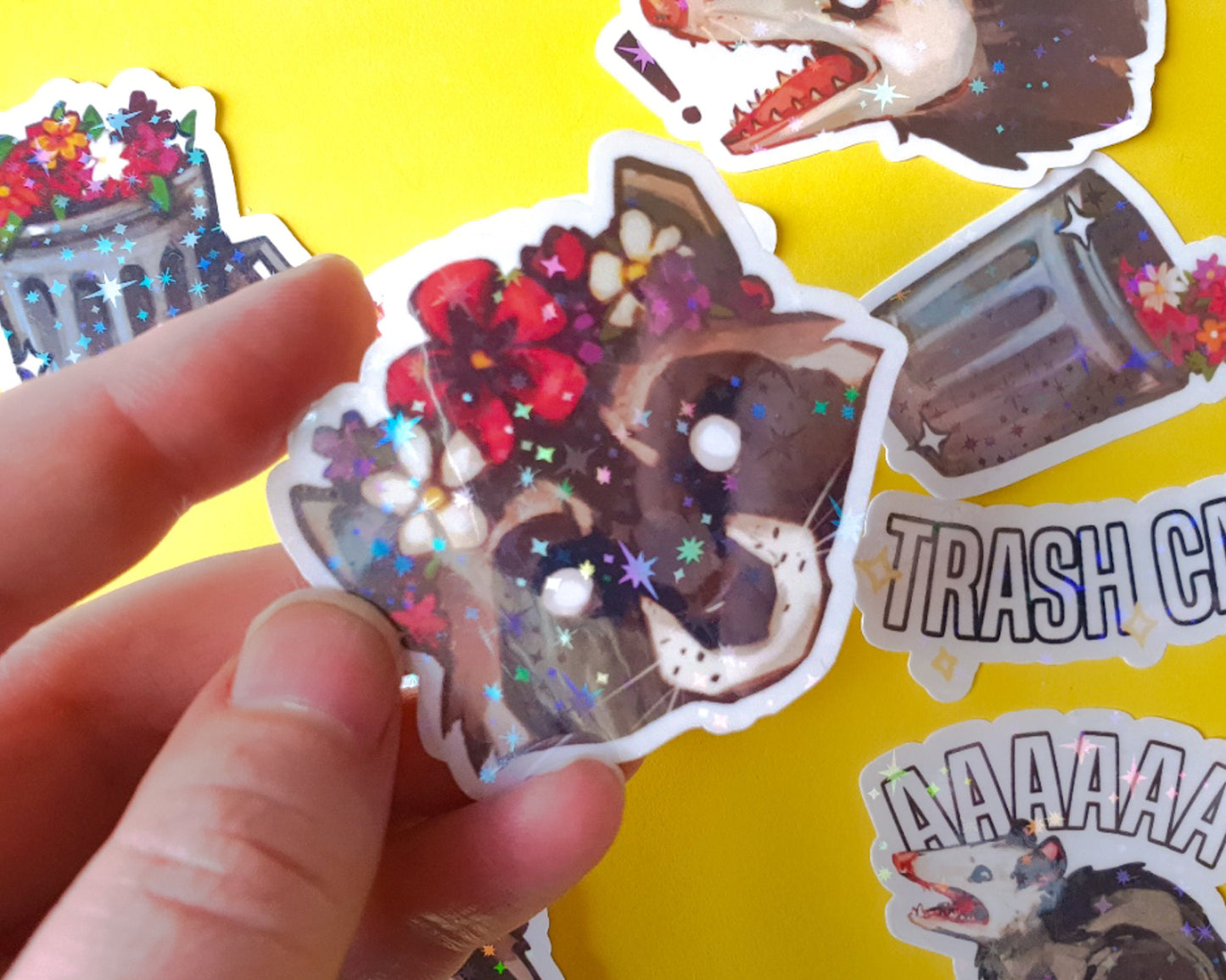 Trash Critters Sticker Pack - 9 Holographic Vinyl Stickers