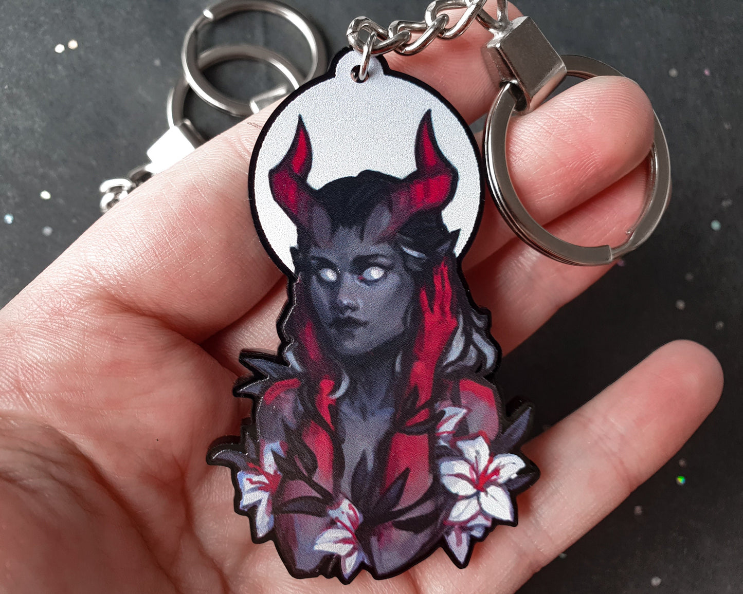 Acrylic Demon Girl Keychains