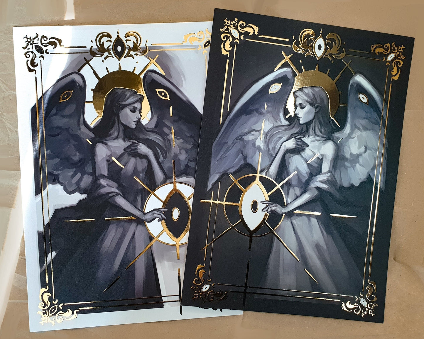 Marble Angels - A4 Gold Foil Prints