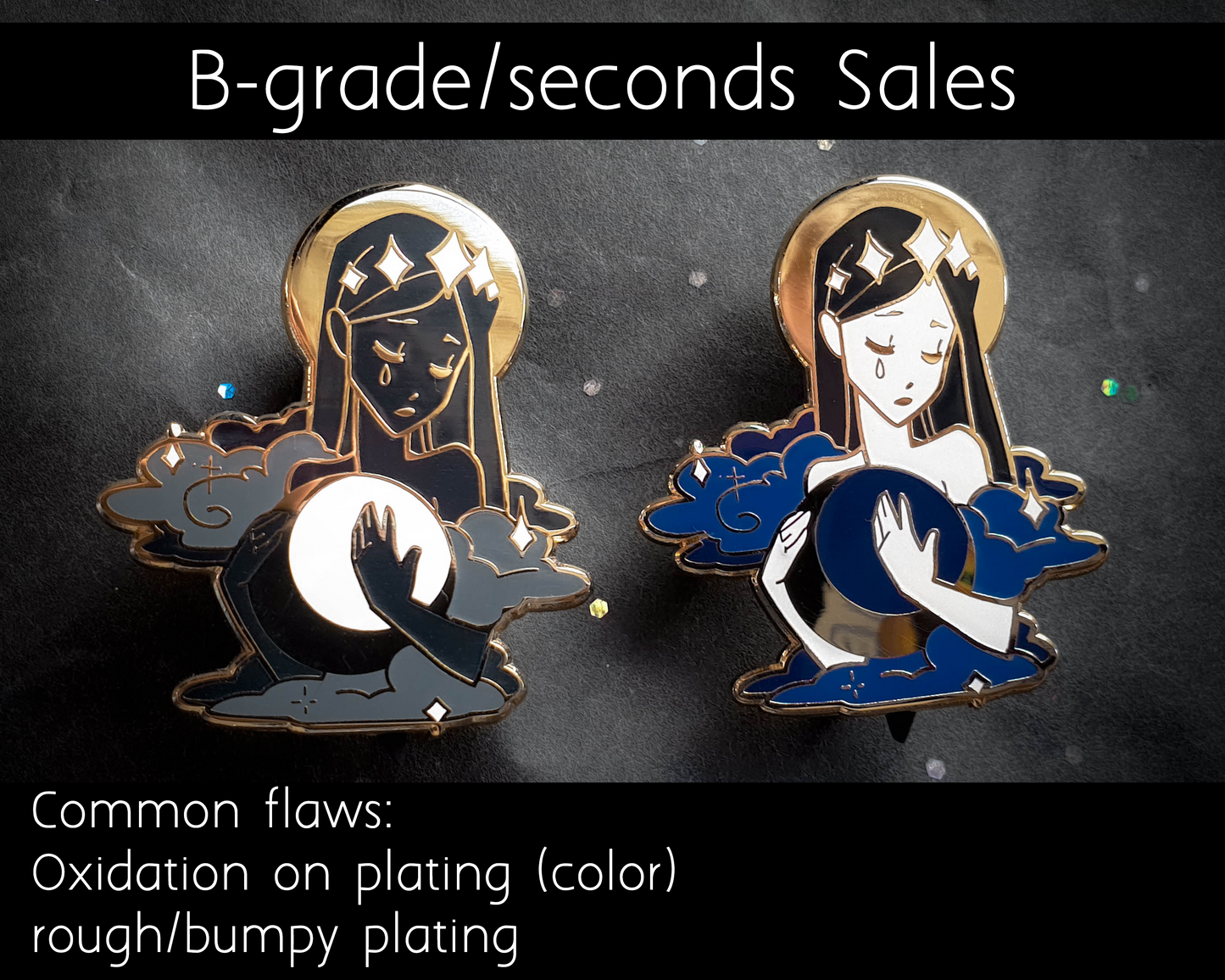 The Moon - Hard Enamel Pin - Star-crossed Lovers (Collaboration by Astermorn and Annadrawsstuff)